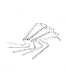 Набір ключів Г-подібних TORX з отвором 9 шт., Т10-Т50, CrV INTERTOOL HT-0604-foto2