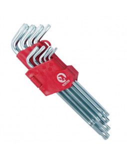 Набір Г-подібних ключів TORX 9 шт, Т10-Т50, Cr-V, BIG INTERTOOL HT-0608 Набір Г-подібних ключів TORX 9 шт, Т10-Т50, Cr-V, BIG INTERTOOL HT-0608