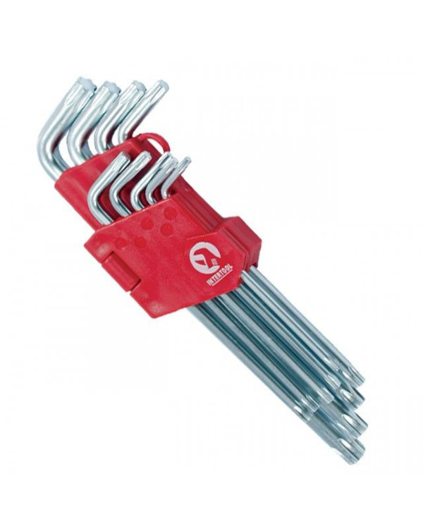 Набір Г-подібних ключів TORX 9 шт, Т10-Т50, Cr-V, BIG INTERTOOL HT-0608