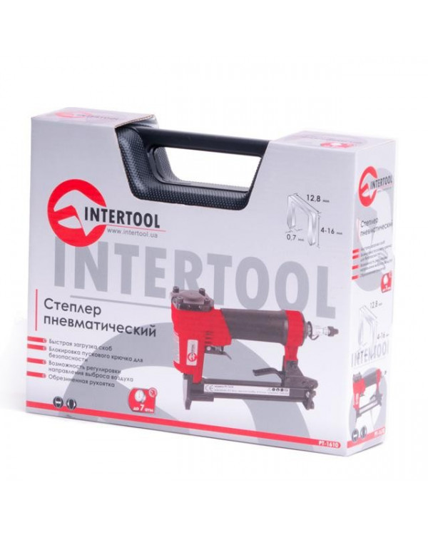Степлер пневматичний для скоби 12.80 x 16 мм INTERTOOL PT-1610