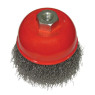 Щітка чашкова 65 мм, для УШМ, М14 (кручений дріт) INTERTOOL BT-1065